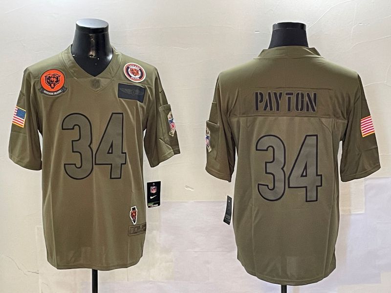 Men Chicago Bears #34 Payton Green 2024 Nike Limited NFL Jersey style 01082